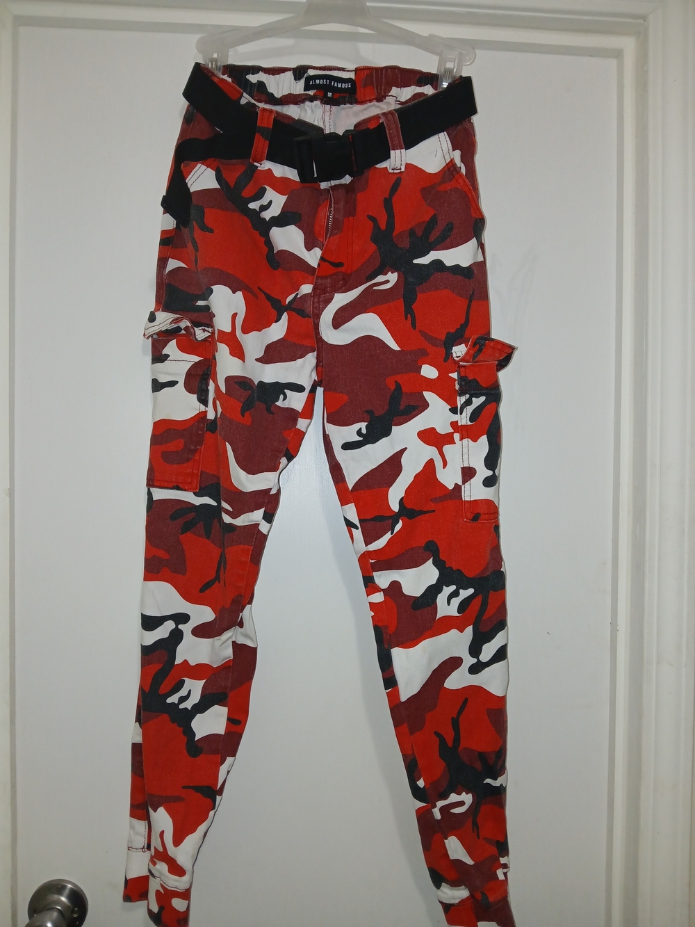 Almost Famous High Rise Jogger Jeans W/ Belt Y2K Womens Med. - Picture 2 of 6